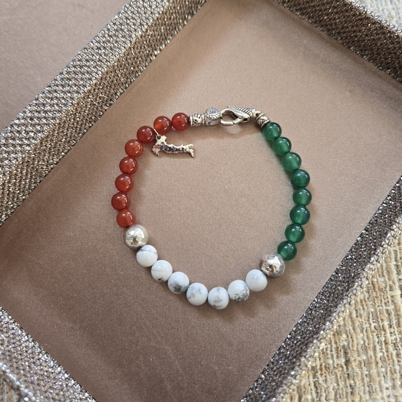 Jai John Hardy Sterling Gemstone Italy Bracelet - Picture 2 of 9